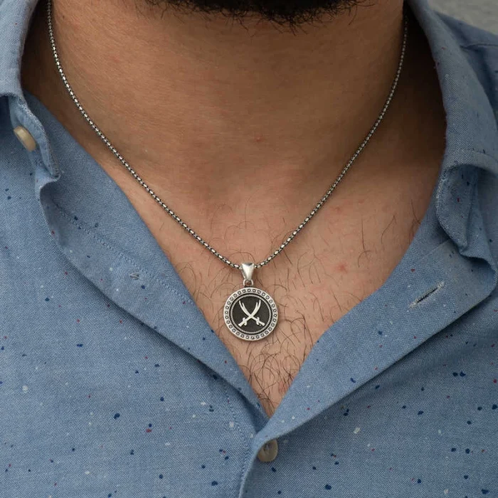 Luz&Pos ​gümüş Zülfikar Kılıcı Desenli Kolye