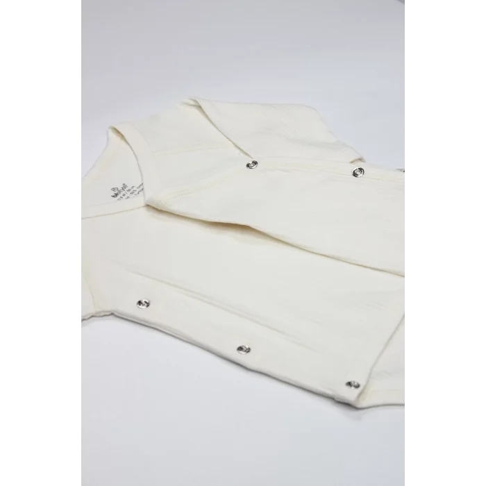 Luz&Pos Organic Modal Flying Balloons Kruvaze Uzun Kol Body Bs17121 Ekru