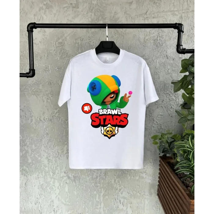 Luz&Pos Unisex Baskılı Kısa Kol Çocuk T-shirt - Beyaz