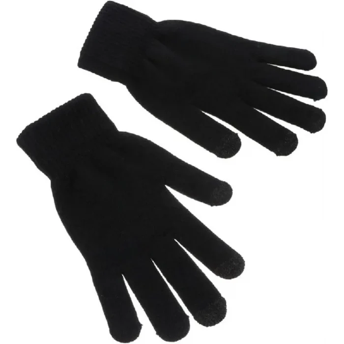 Luz&Pos Unisex Triko Dokuma Eldiven - Siyah