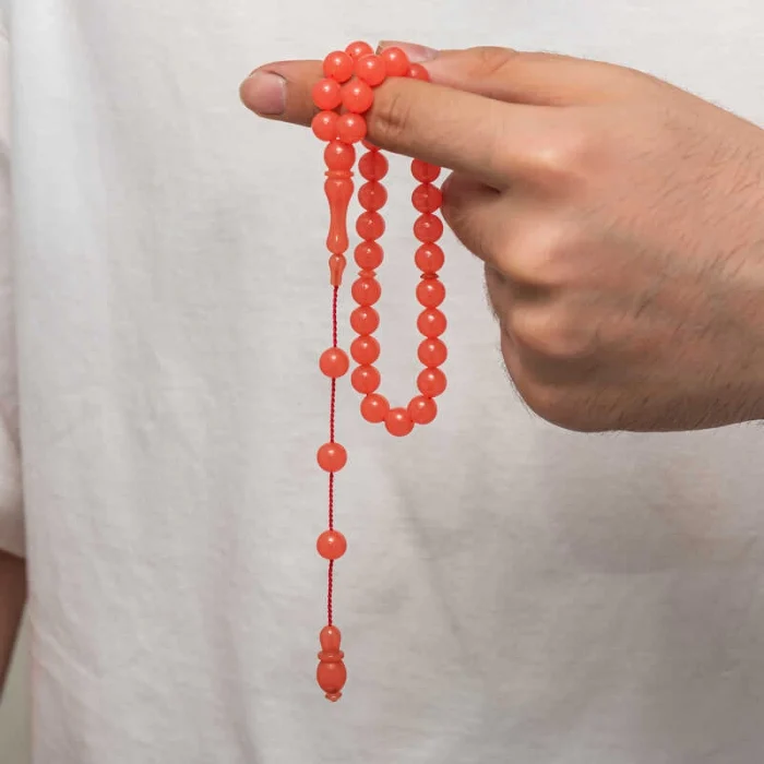 Luz&Pos Yuvarlak Sıkma Kehribar Tesbih