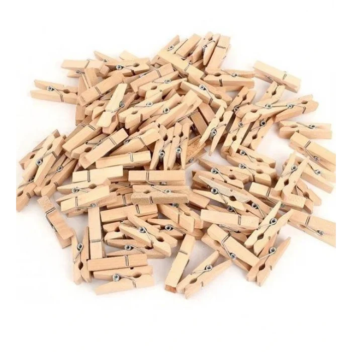 Mandal Mini Ahşap Mandal (10 Adet)