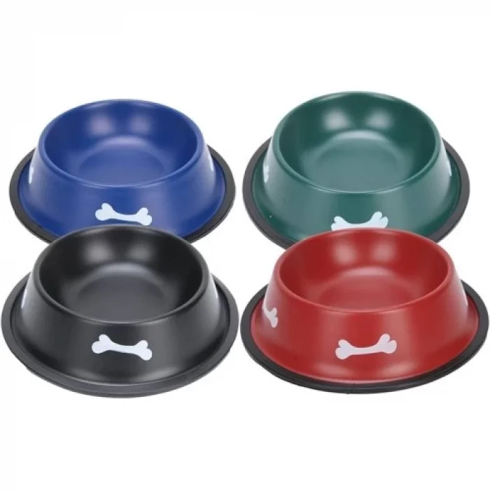 Renkli Kemik Desenli Metal Mama Kabı