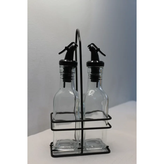 Metal Standlı 2li Cam Yağlık Sirkelik