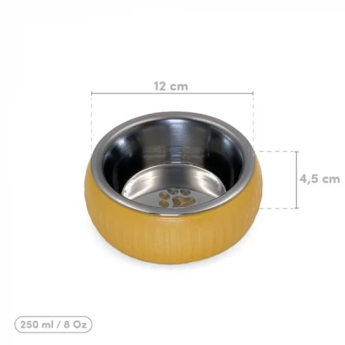 Mikopet Organik Seramik Mama Kabı Sarı