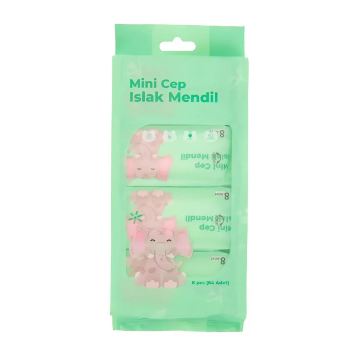 Mini Cep Islak Mendil Günlük Pratik 8&apos;li Paket