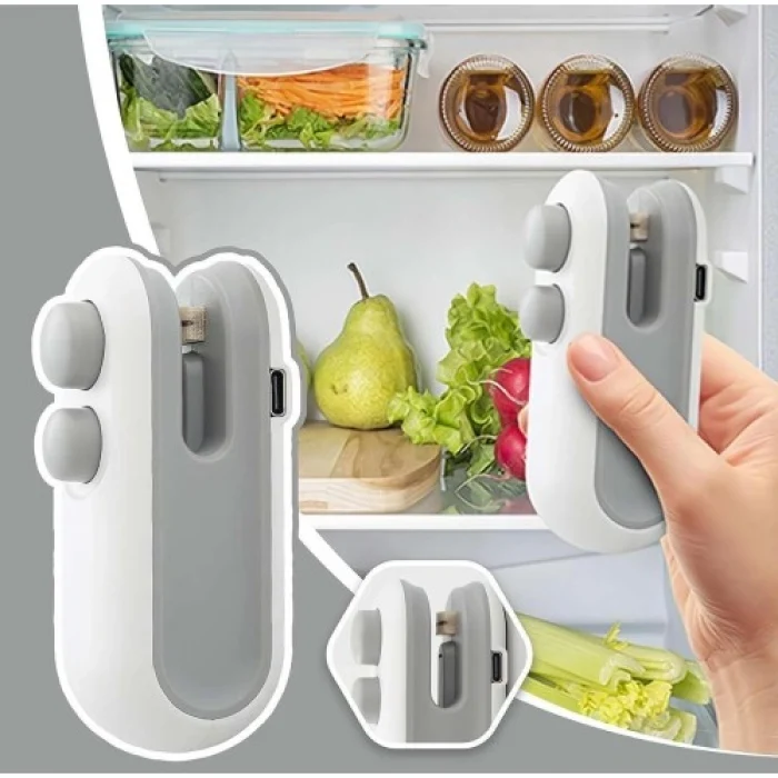 Mini Şarj Edilebilir Poşet Kapatıcı ve Kesici