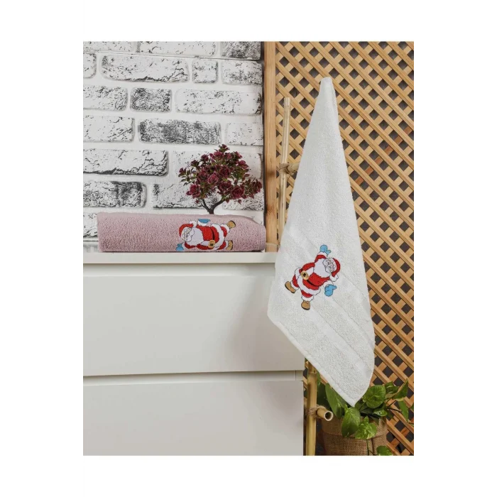 Mira Home Banyo Havlusu Takımı Noel Baba  Nakışlı