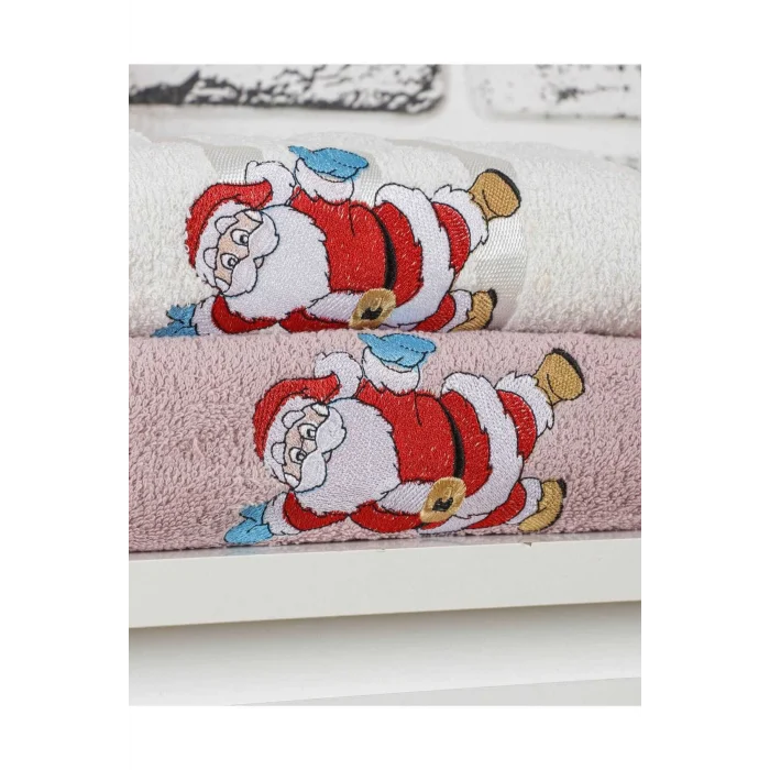 Mira Home Banyo Havlusu Takımı Noel Baba  Nakışlı