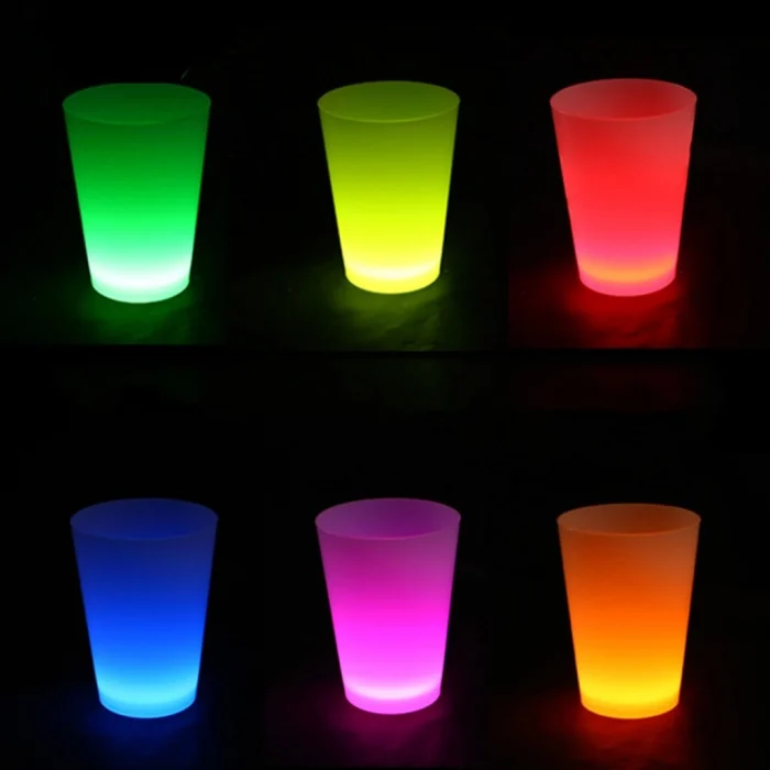 Neon Parti Glow Bardak 1.5 oz Karışık Renk 1 Adet Tekli