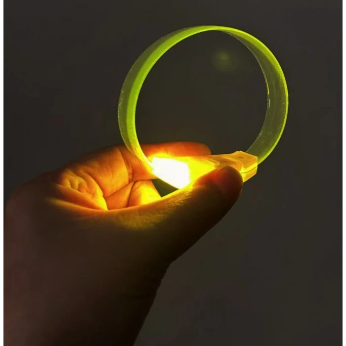 3 Modlu Pilli LED Işıklı Esnek Parti Bilekliği Sarı