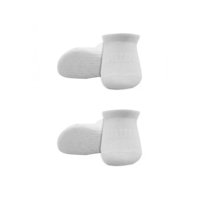 NessiWorld 2Li Sneakers Kaymaz Basic Penye Çorap BS20103 Beyaz Beyaz