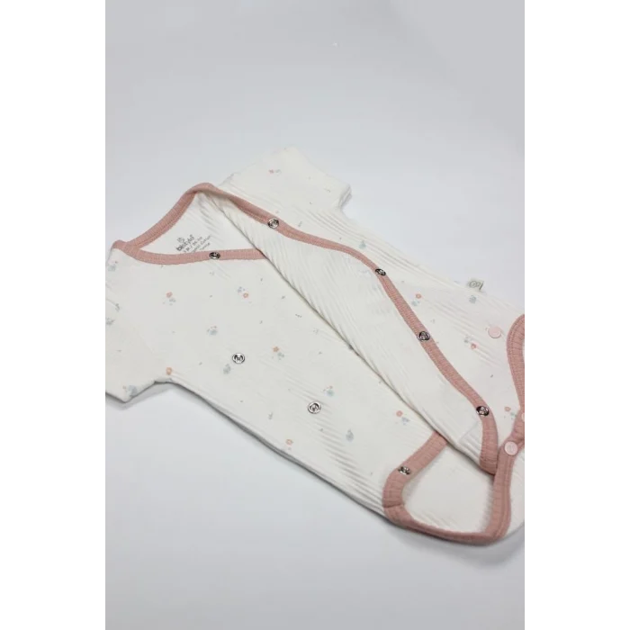 NessiWorld Bloom Rose 2li Yarım Kol Badi 17119 Ekru Gül Kurusu