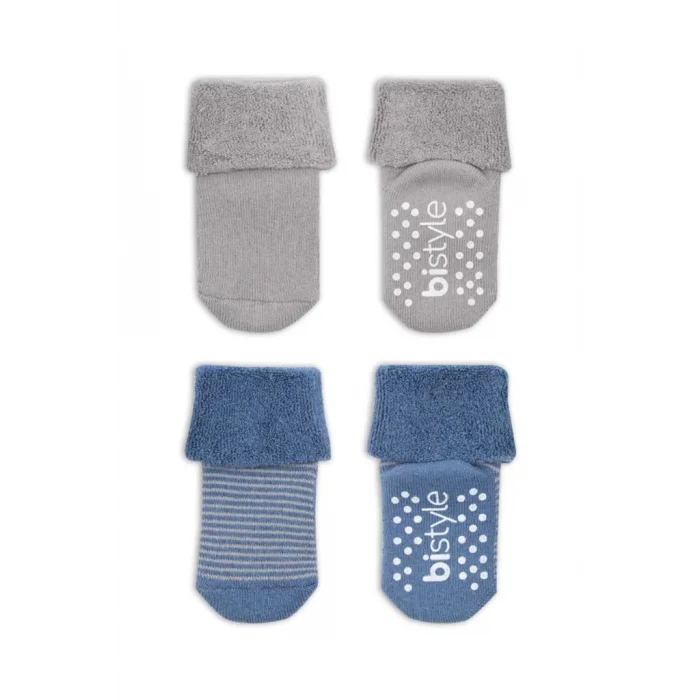 NessiWorld Çemberli Kaymaz Havlu Soket Çorap 2Li BS10503 İndigo Gri(ADET FİYATIDIR)