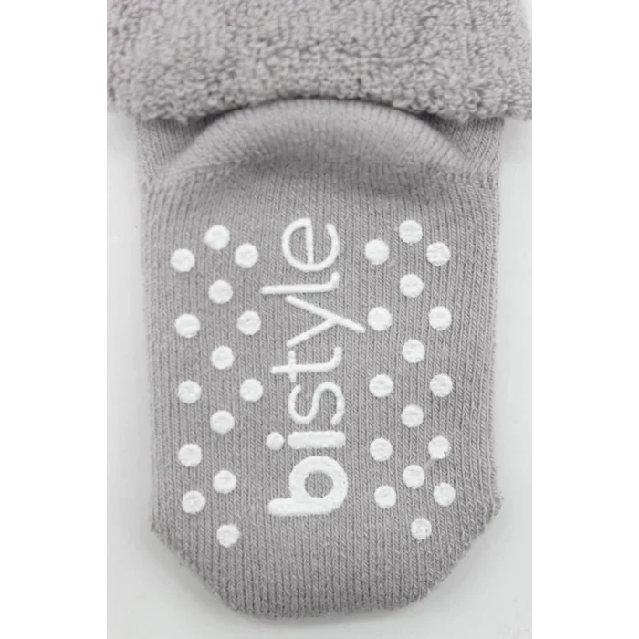 NessiWorld Çemberli Kaymaz Havlu Soket Çorap 2Li BS10503 İndigo Gri(ADET FİYATIDIR)