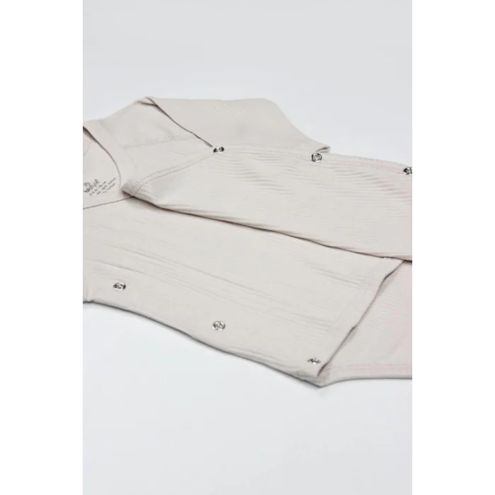 NessiWorld Organic Modal Flying Balloons Kruvaze Uzun Kol Body BS17121 Bej