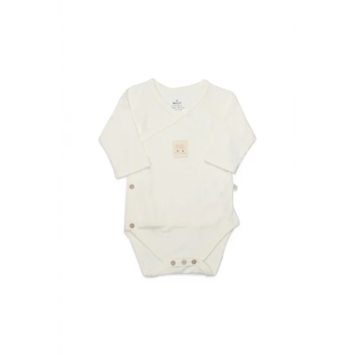 NessiWorld Organic Modal Flying Balloons Kruvaze Uzun Kol Body BS17121 Ekru