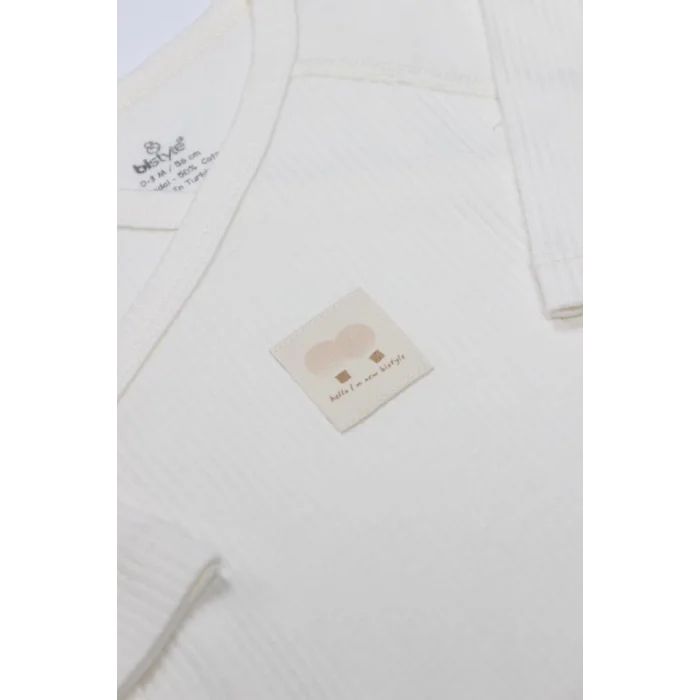 NessiWorld Organic Modal Flying Balloons Kruvaze Uzun Kol Body BS17121 Ekru