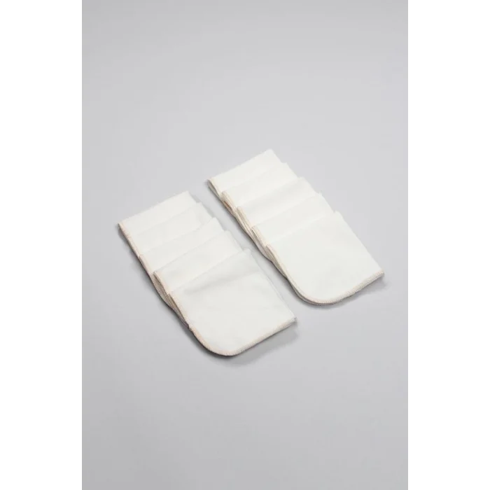 NessiWorld Organik 28x28 10Lu Penye Mendil 90101 Ekru