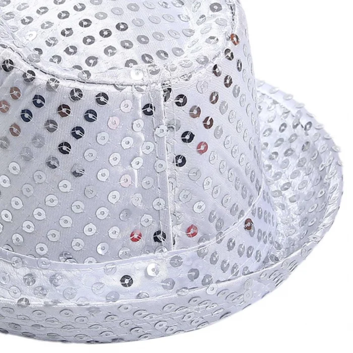 Çocuk Boy Gümüş Payetli Şapka Gösteri Şapkası Michael Jacskon Şapkası 54 No  NessiWorld