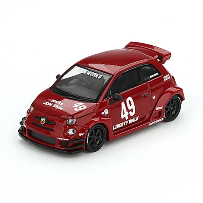 NessiWorld GT 1/64 LB-WOR x Abas Works ABARTH 595 Red - Blister Paket