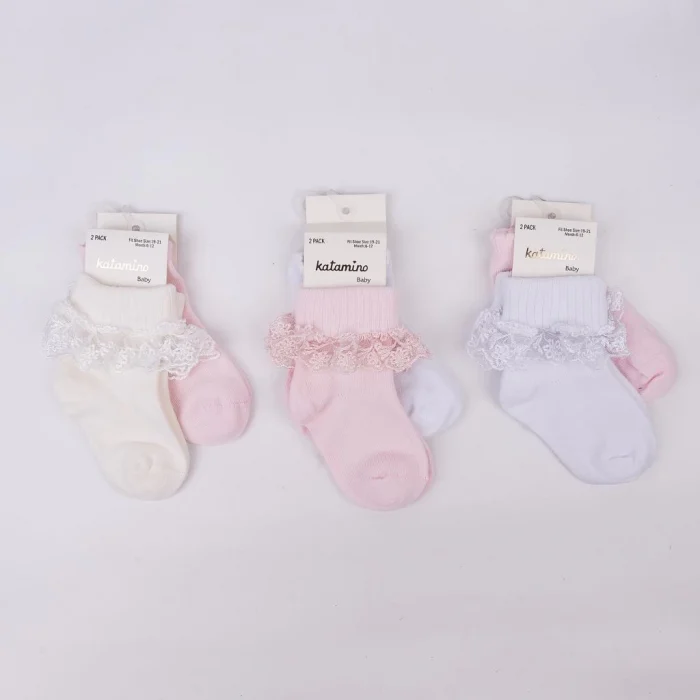NessiWorld Akel 2li Aks. Bebek Soket Çorap K44023 (ADET FİYATIDIR)