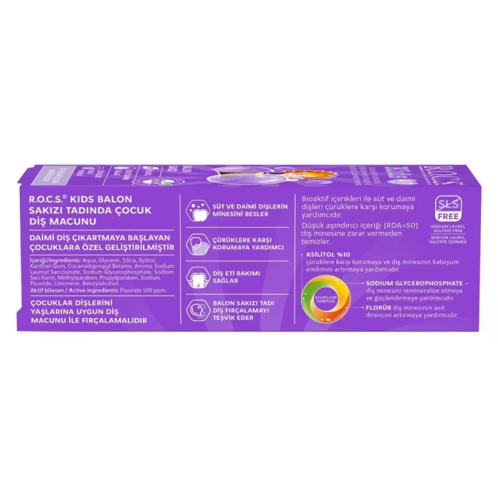 Kids Diş Macunu 35ml 4-7 Yaş Sakız