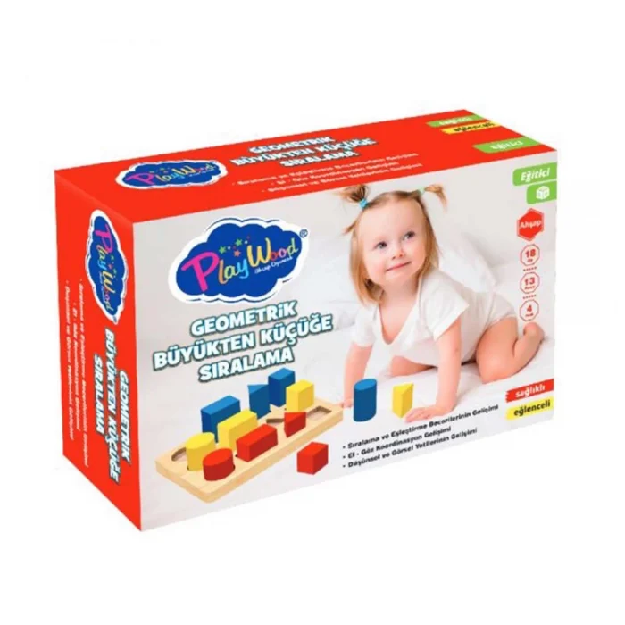 Kutulu Ahşap  Geometrik Büyükten Küçüğe