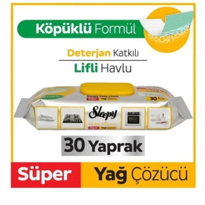 NessiWorld Yüzey Temizlik Havlusu 30 Adet Yağ Çözücü
