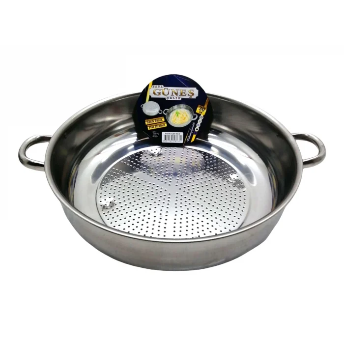 No-3 - 30cm Basık Süzek Metal Süzgeç