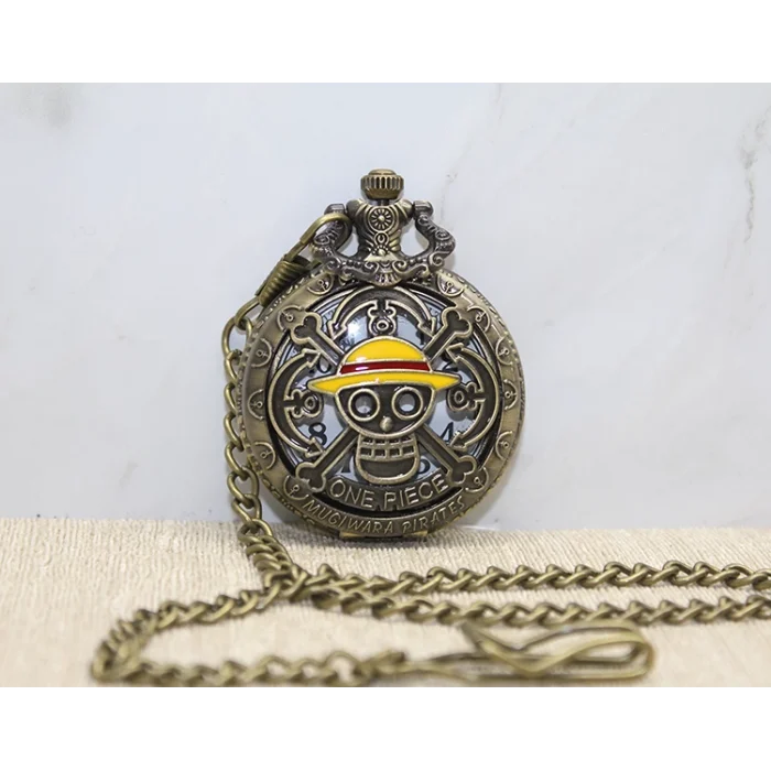 One Piece Tasarımlı Köstekli Saat