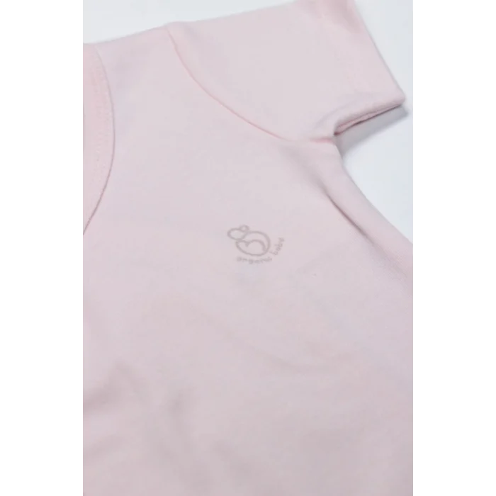 Organik Natural Basic Style Kruvaze Yarım Kol Body BS17101 Pembe