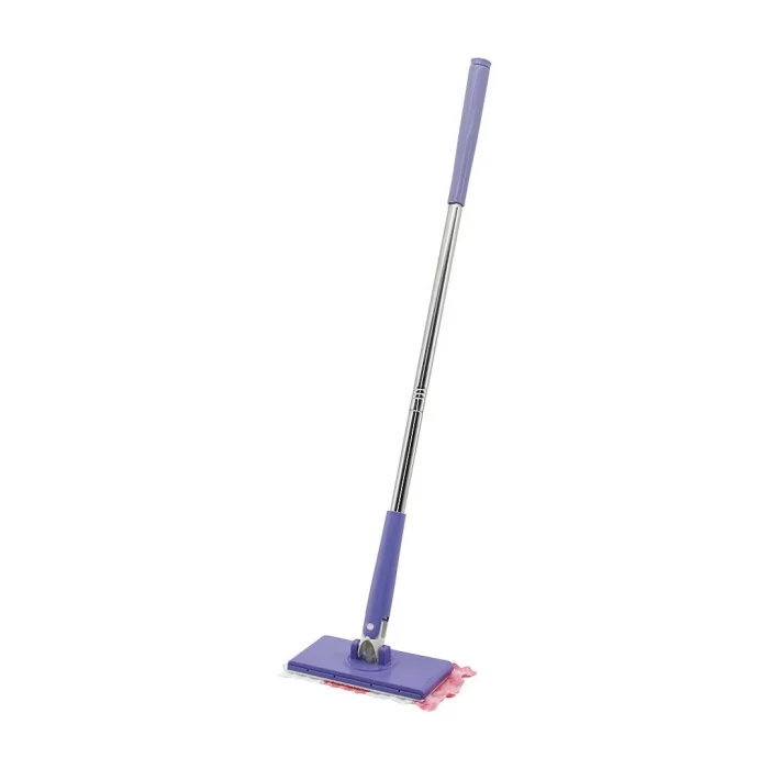 Otomatik Bez Değiştiren Mop Sap Çek=bez Bırak - Sap İt=bez Tut 360° Başlık=8x16cm - Sap: 68cm