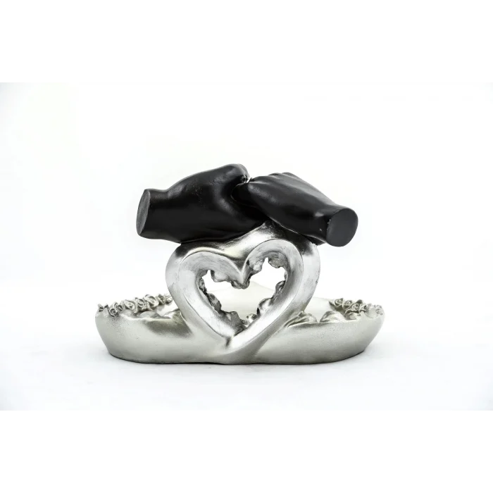 Özel Tasarım Kalpli Polyester Sunum Tepsisi