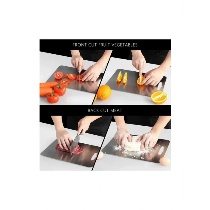 Paslanmaz Çelik Kesme Tahtası  20x30 Cm Mutfak Sebze Et Kesme Tahtası Doğrama Tahtası Mutfak Aksesuarları