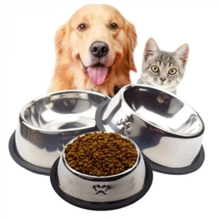 Paslanmaz Çelik Metal Mama Kabı 18 cm.