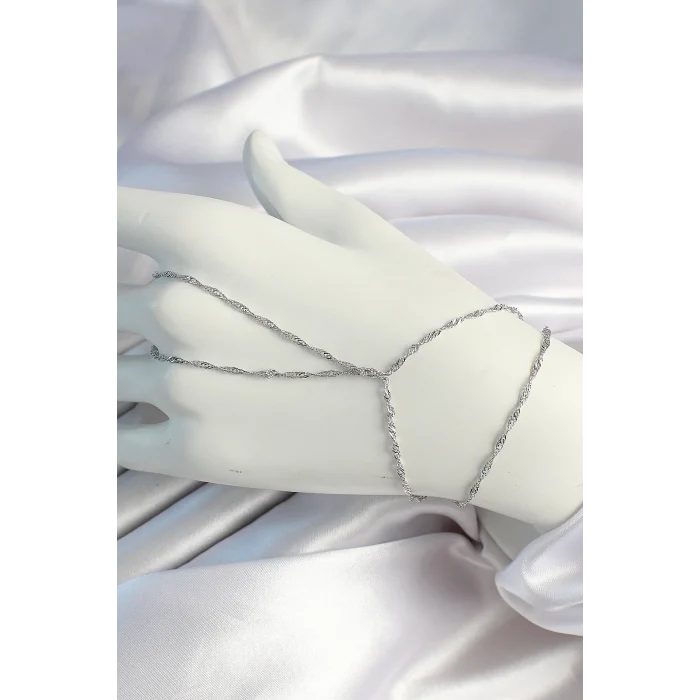 Pirinç Gümüş Renk Esnek Burgu Zincirli Şahmeran