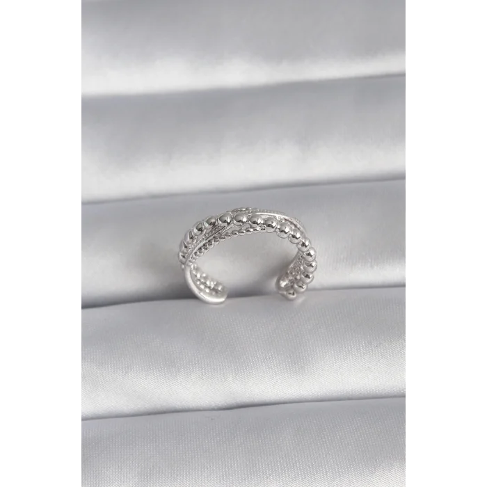 Pirinç Gümüş Renk Kadın Yüzük