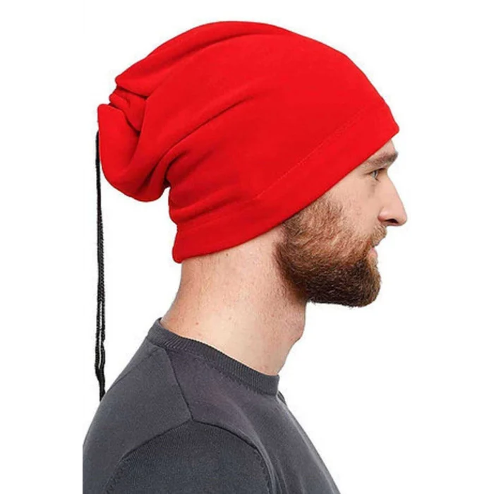 Polar Unisex İpli Bere ve Boyunluk Kırmızı