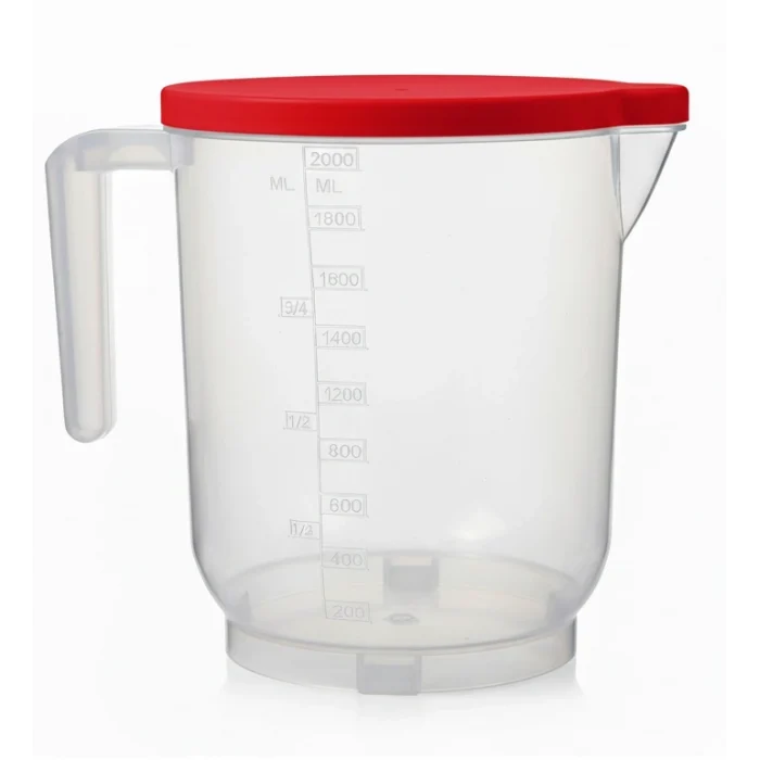 Pratik Mutfak Ölçü Kabı - 2 Litre Dereceli Şeffaf Hazne Bpa Free