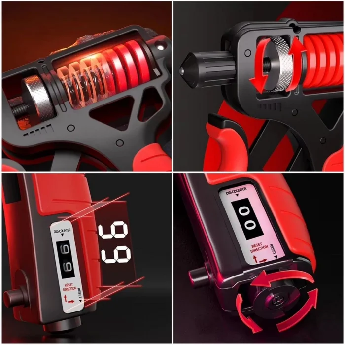 Profesyonel El Bilek Ve Kol Güçlendirici Kavrama Egzersiz Aleti Ayarlanabilir El Yayı