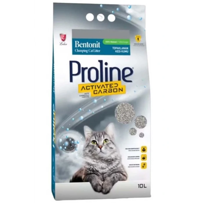 Proline Aktif Karbonlu Topaklanan Kedi Kumu 10 Lt