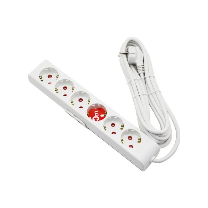 Rı-tech  6lı - 5mt  Uzatma Kablo - Topraklı Grup Priz  001 175 610002 05 00