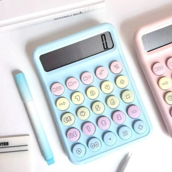 Runzon Renkli Hesap Makinesi Yuvarlak Uçlu 12 Hane Mavi Rz-822