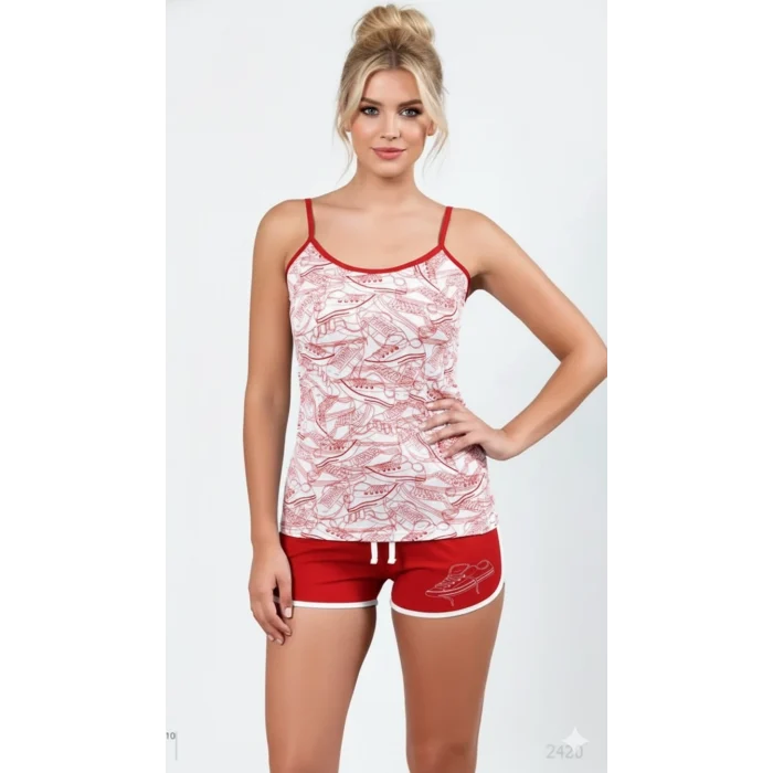 Şahinler Ayakkabı Baskılı Şortlu Takım B436