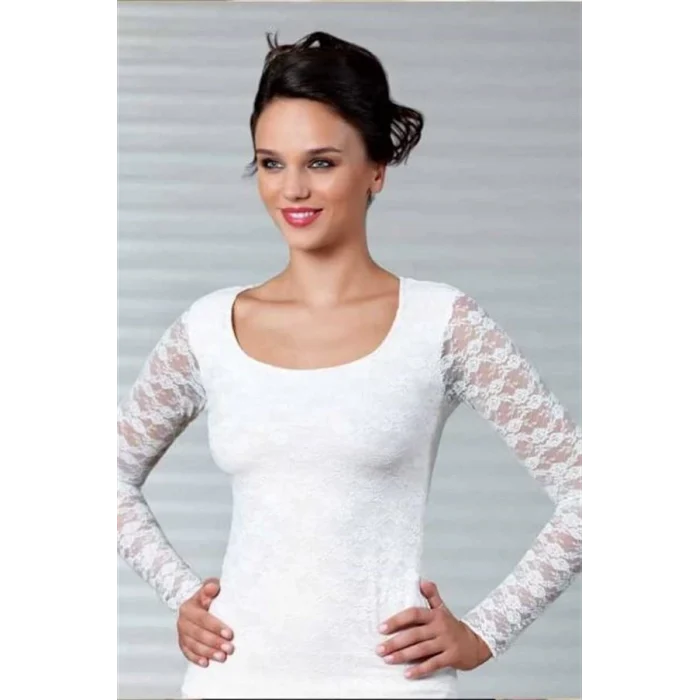 Tüllü Uzun Kol Body B357