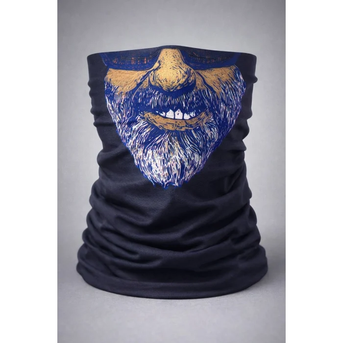 Sakallı Yüz Desenli Baf Buff – Çok Amaçlı Boyunluk & Maske 1 No