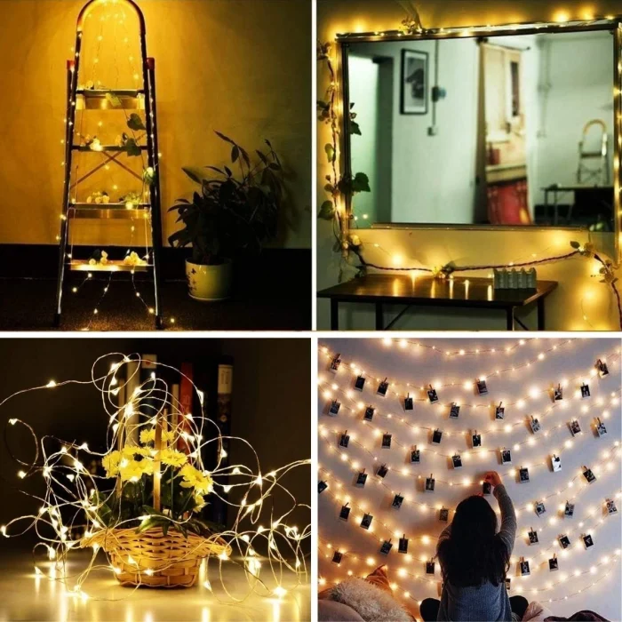 Sarı Peri Led Flaşlı Işık – 3 Metre Dekoratif Oda Ve Organizasyon Aydınlatması