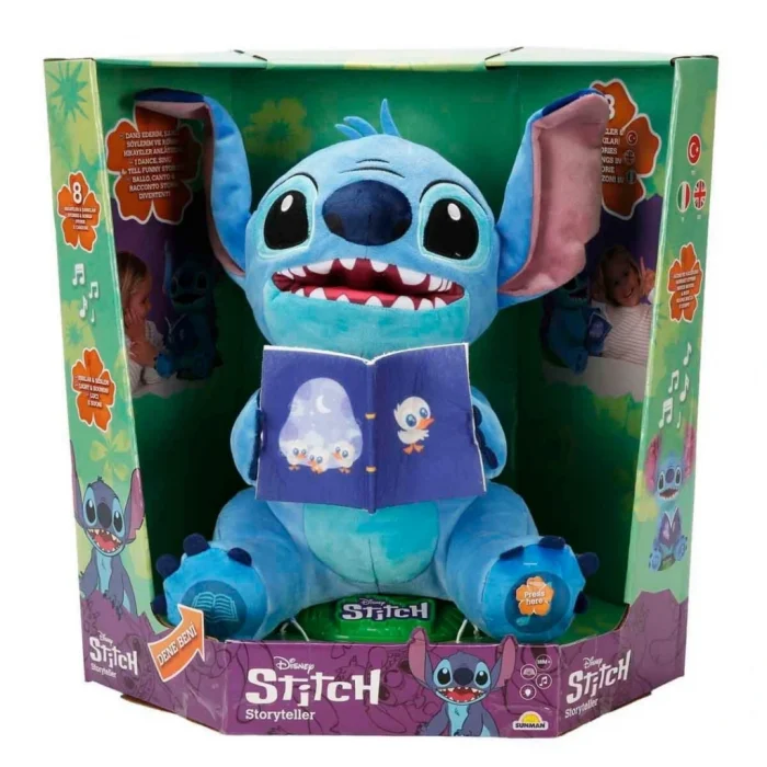 Sesli Karanlıkta Parlayan Masal Anlatan Stitch İnteraktif Peluş 34 cm