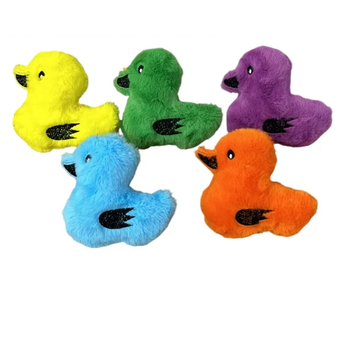 Sesli Peluş Ördek Kedi Köpek  Oyuncağı Çeşitli Renklerde 15 cm